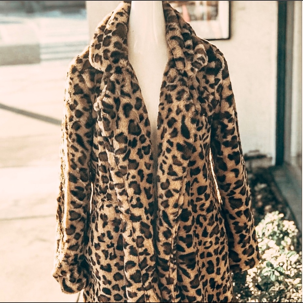 Great Gift! NEW COZY Leopard Animal Print Fancy Jacket Coat SMALL - Picture 11 of 13